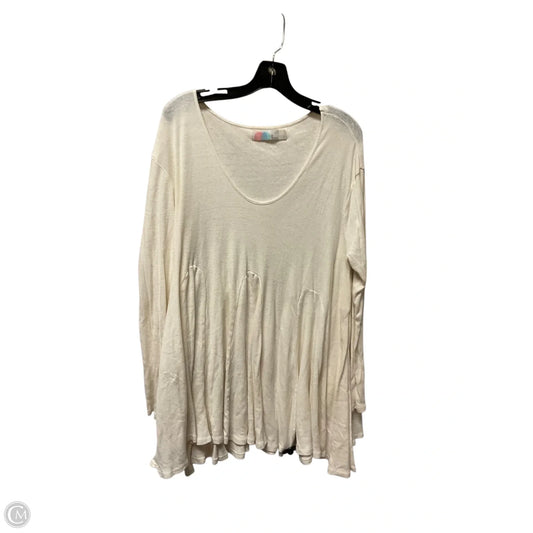 Top Long Sleeve By Free People In Cream, Size: M