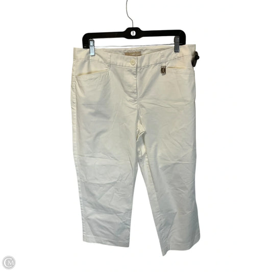 Capris By Michael By Michael Kors In White, Size: L