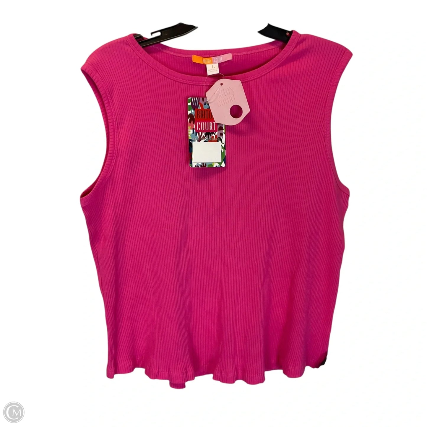 Top Sleeveless By Cmb In Pink, Size: L