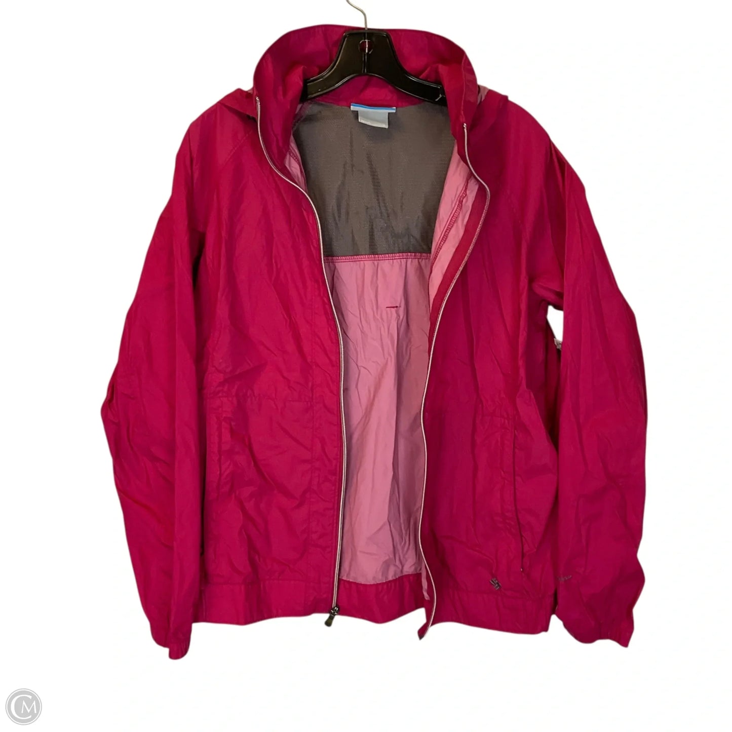 Jacket Windbreaker By Columbia In Pink, Size: L