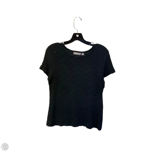 Top Short Sleeve By Croft And Barrow In Black, Size: M