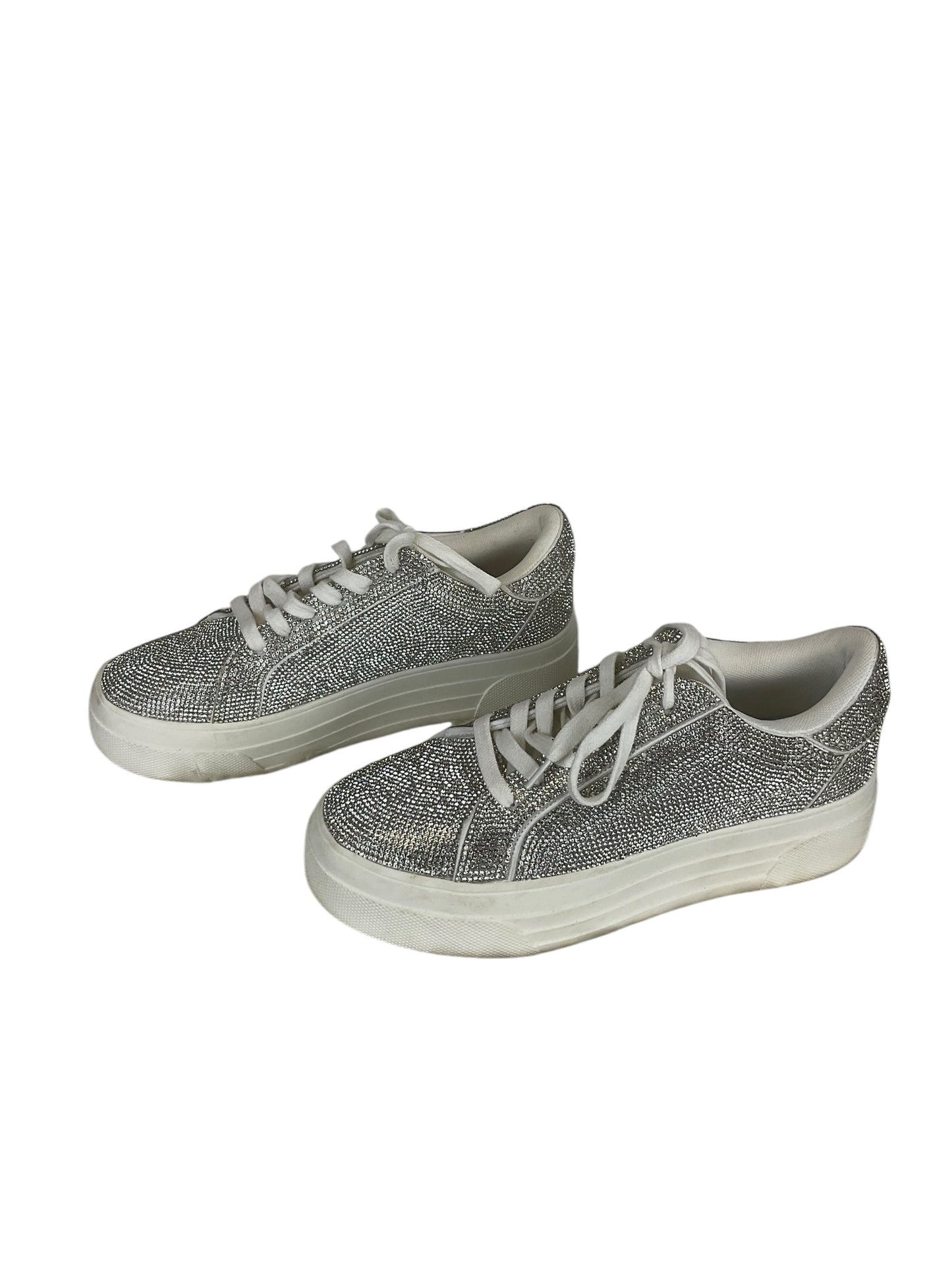 Shoes Sneakers Platform By Jessica Simpson In Silver, Size: 7