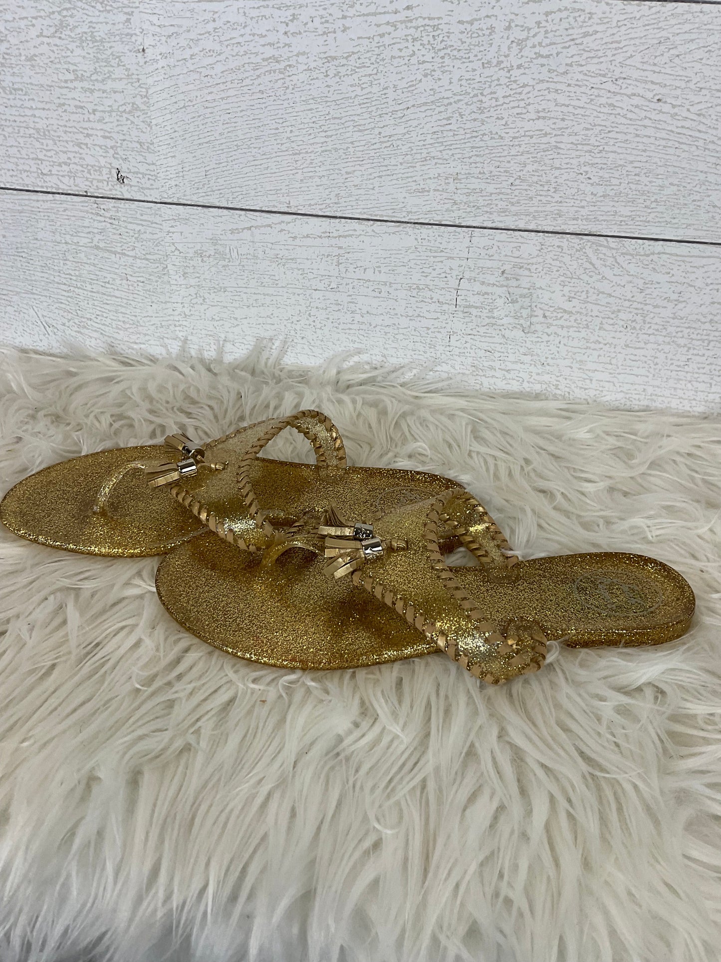 Sandals Flip Flops By Jack Rogers In Gold, Size: 9