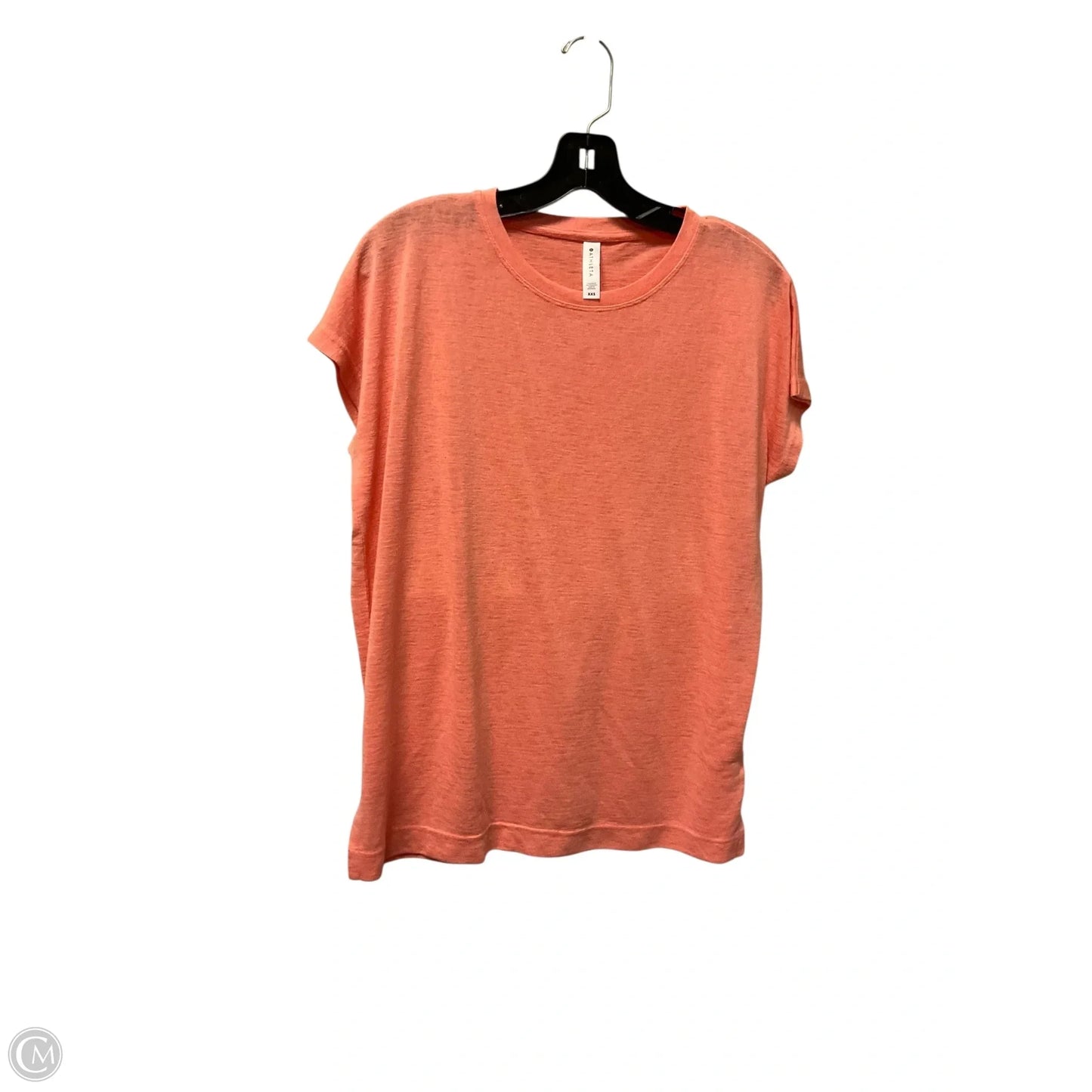 Top Short Sleeve By Athleta In Orange, Size: Xxs