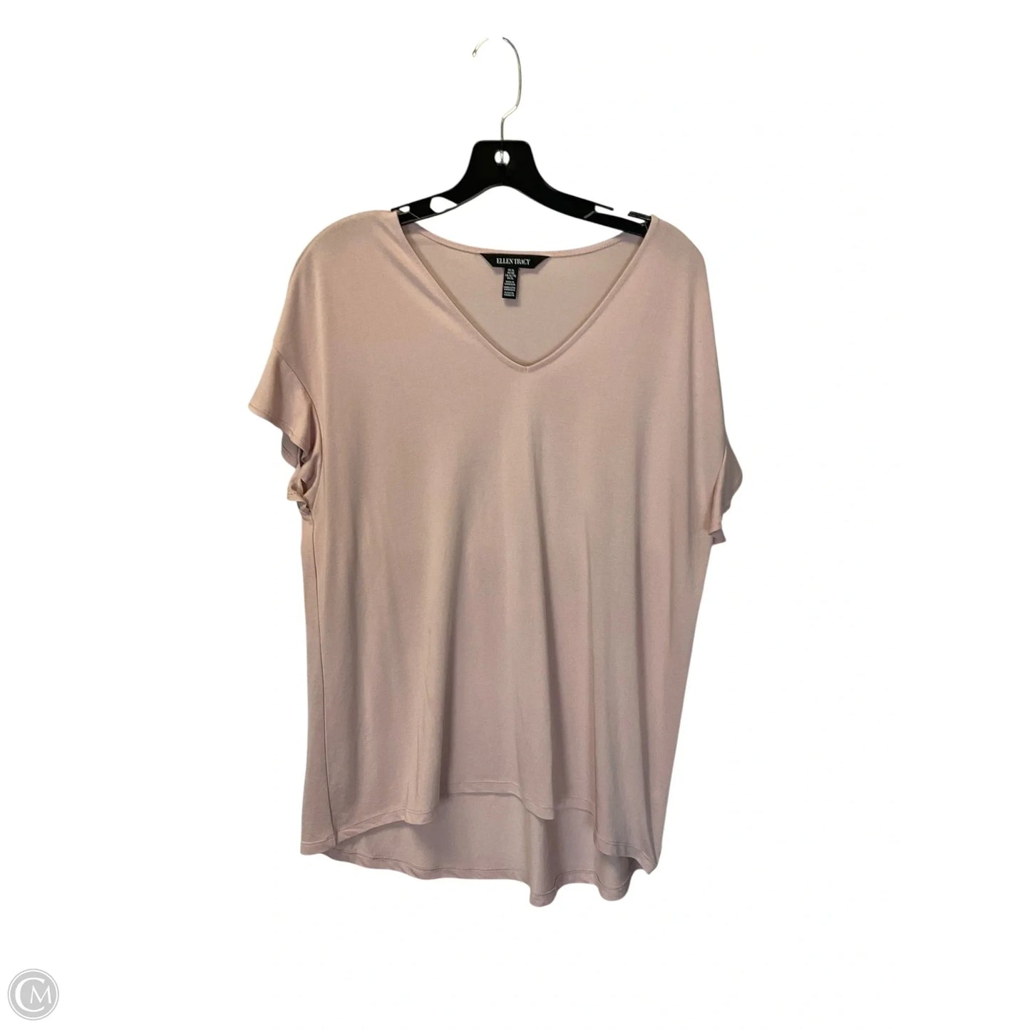 Top Short Sleeve Basic By Ellen Tracy In Pink, Size: Xl