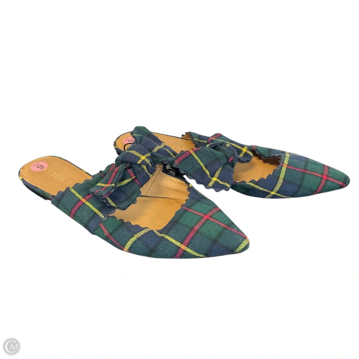 Shoes Flats By Jack Rogers In Plaid Pattern, Size: 9