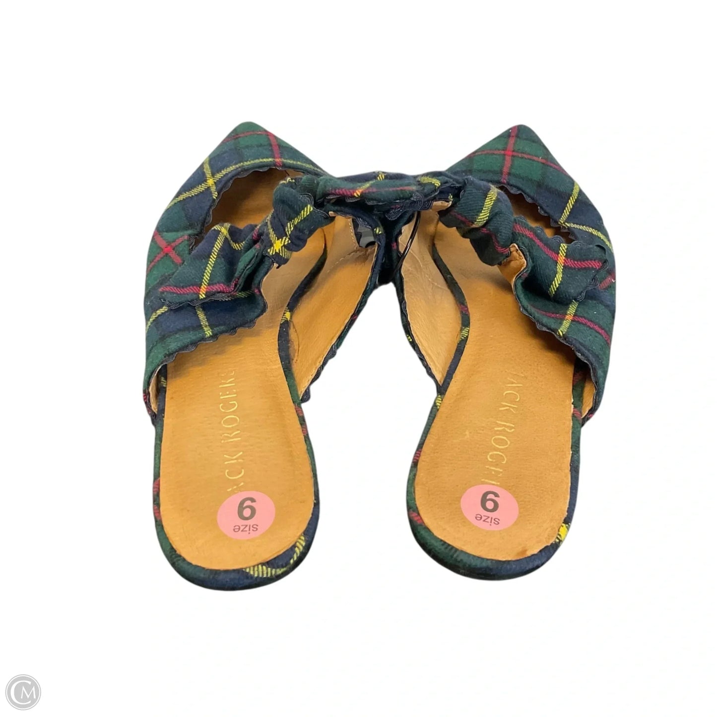 Shoes Flats By Jack Rogers In Plaid Pattern, Size: 9