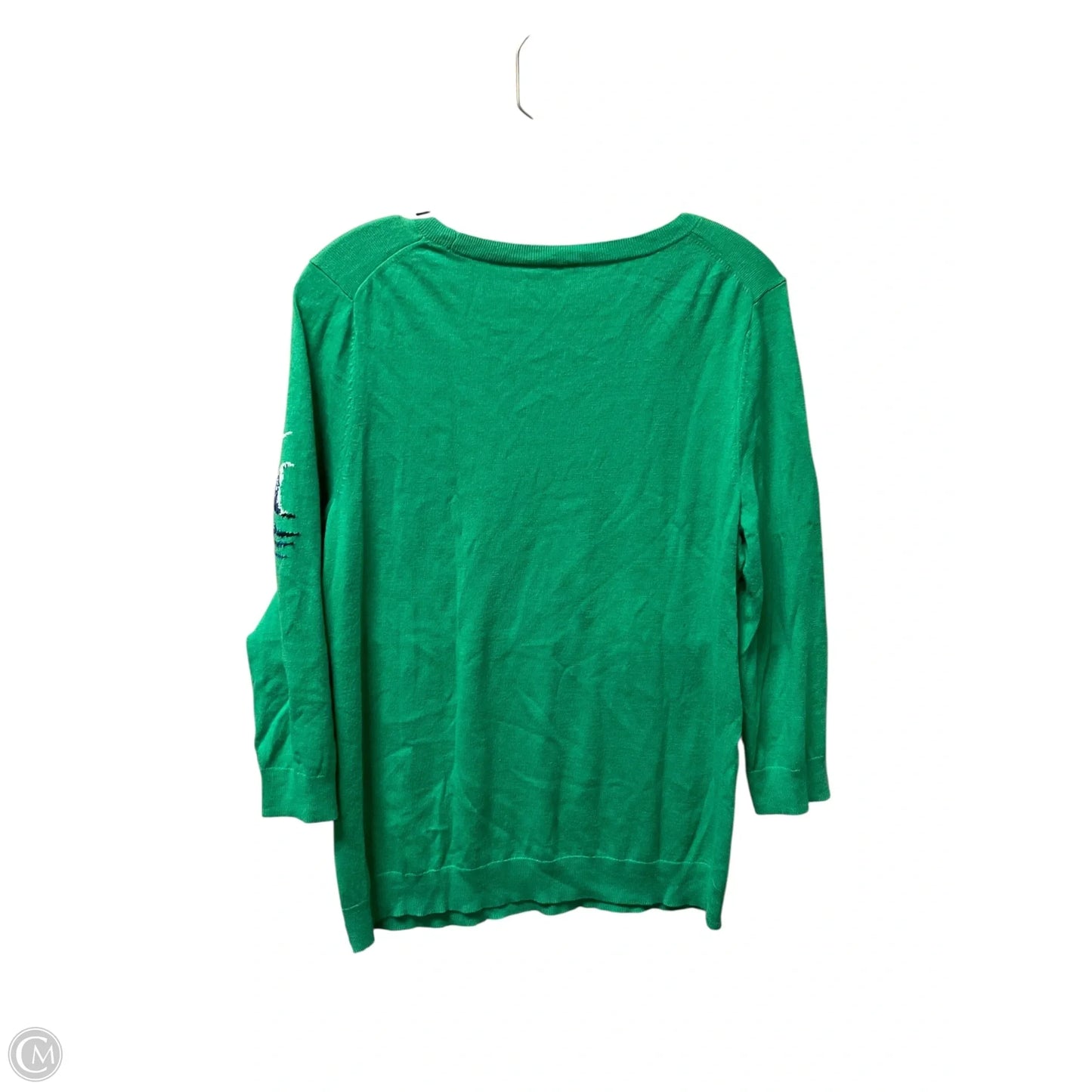Top Long Sleeve By Talbots In Green, Size: L