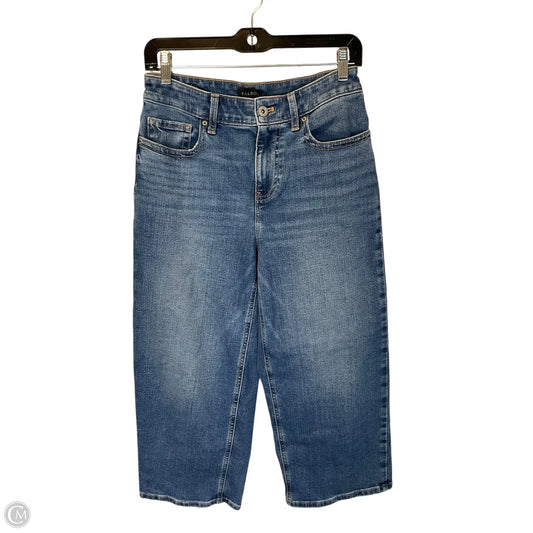 Jeans Wide Leg By Talbots In Blue Denim, Size: 4p