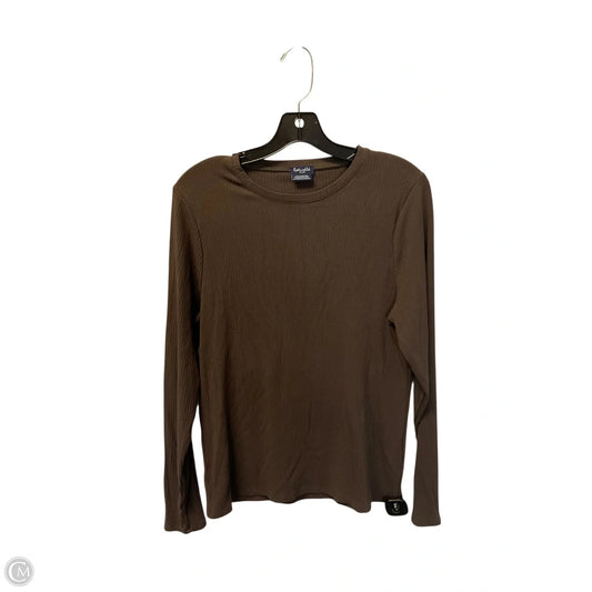 Top Long Sleeve By Splendid In Brown, Size: Xl