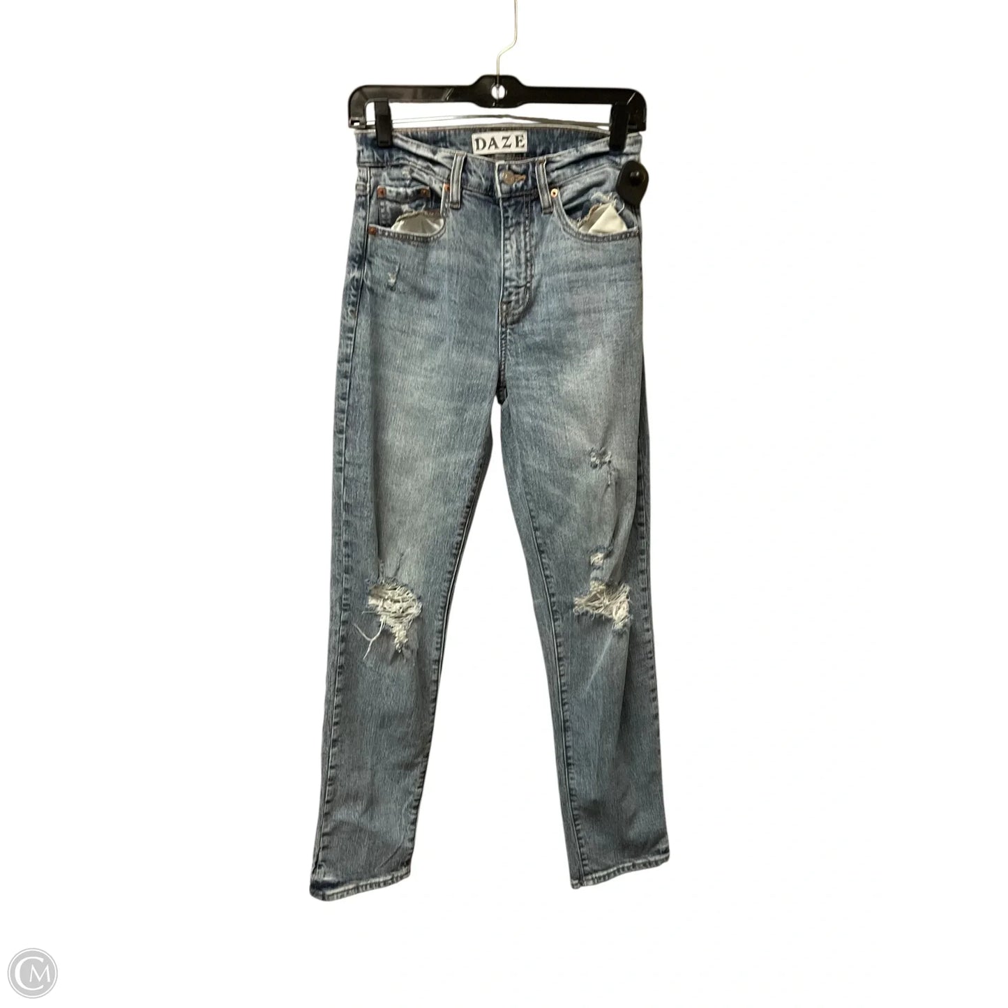 Jeans Straight By Daze Denim In Blue Denim, Size: 0