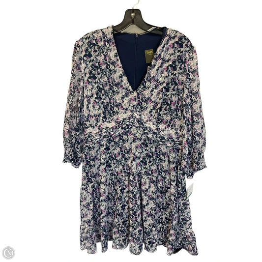 Dress Casual Midi By Taylor In Blue, Size: 16