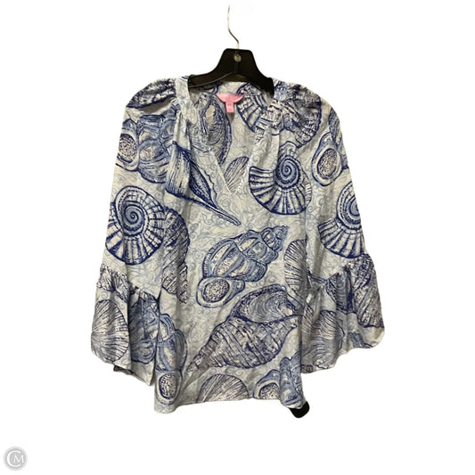 Top Long Sleeve Designer By Lilly Pulitzer In Blue, Size: Xxs