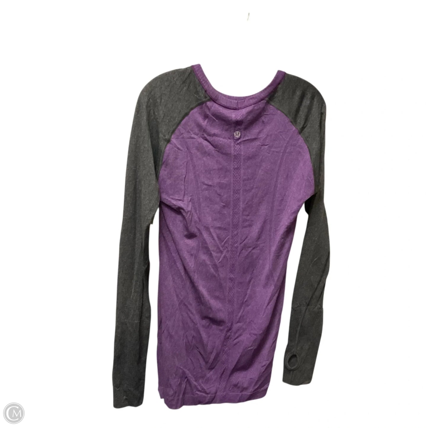 Athletic Top Long Sleeve Collar By Lululemon In Purple, Size: M