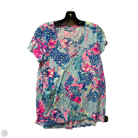 Top Short Sleeve Designer By Lilly Pulitzer In Multi-colored, Size: M