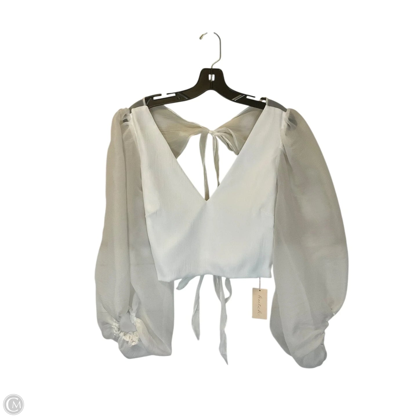 Top Long Sleeve By Hutch In White, Size: L