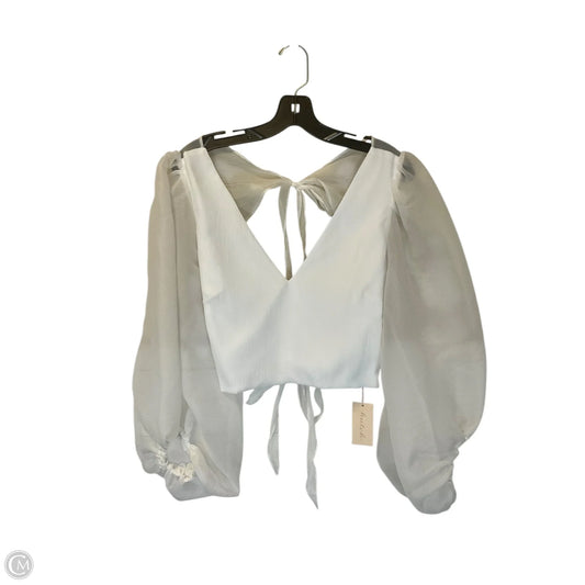 Top Long Sleeve By Hutch In White, Size: L