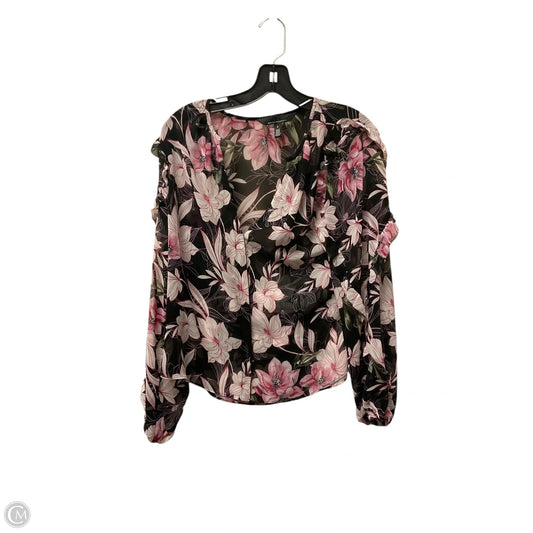 Top Long Sleeve By White House Black Market In Black, Size: S