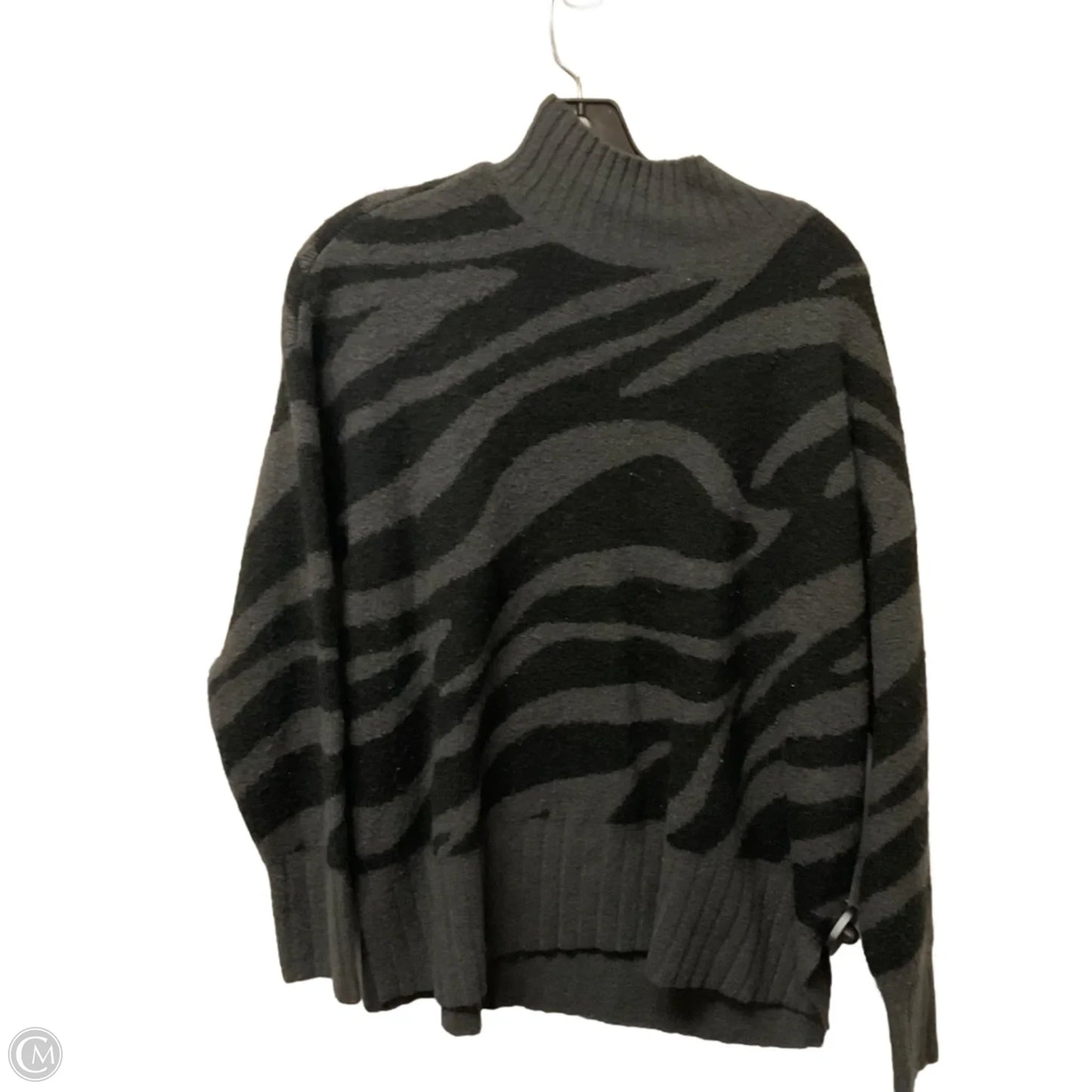 Sweater By Clothes Mentor In Black & Grey, Size: M