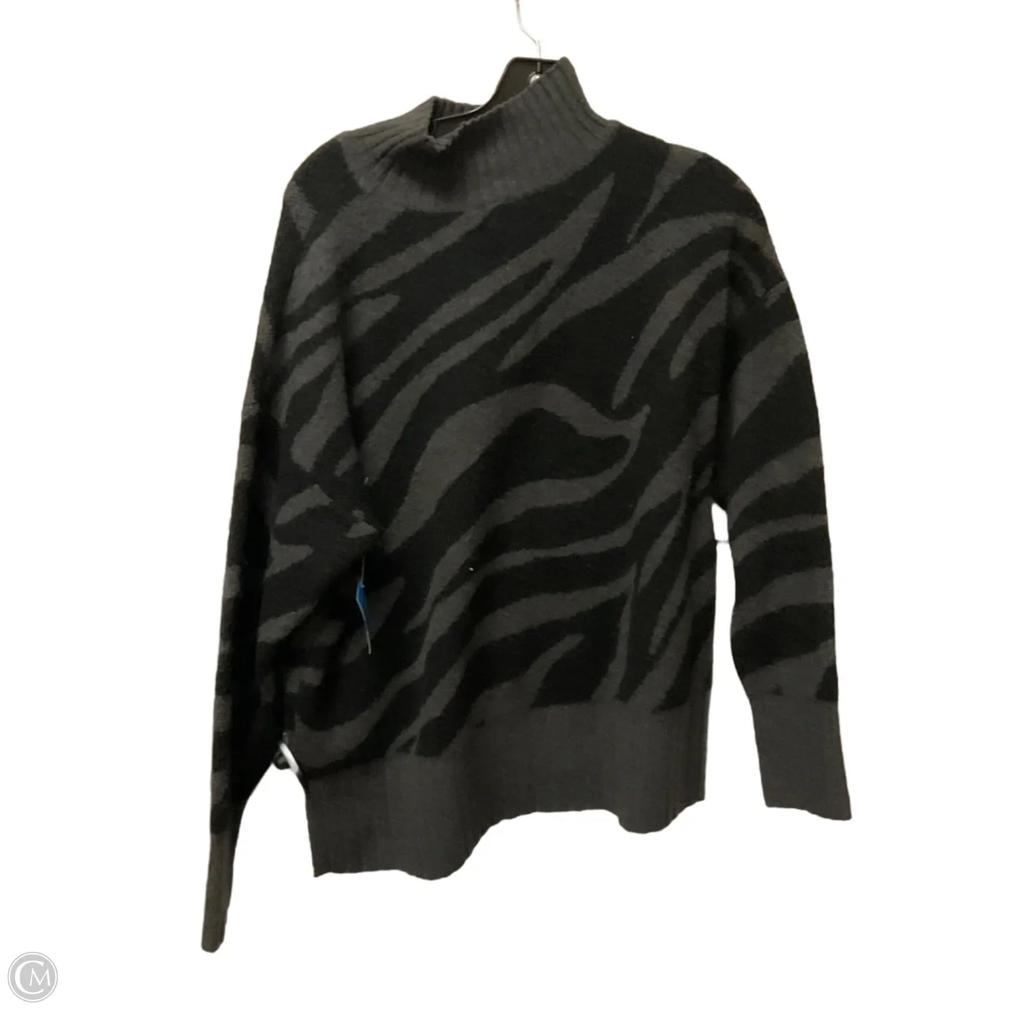 Sweater By Clothes Mentor In Black & Grey, Size: M