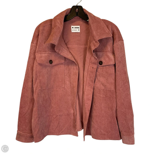 Jacket Shirt By Ci Sono In Pink, Size: S