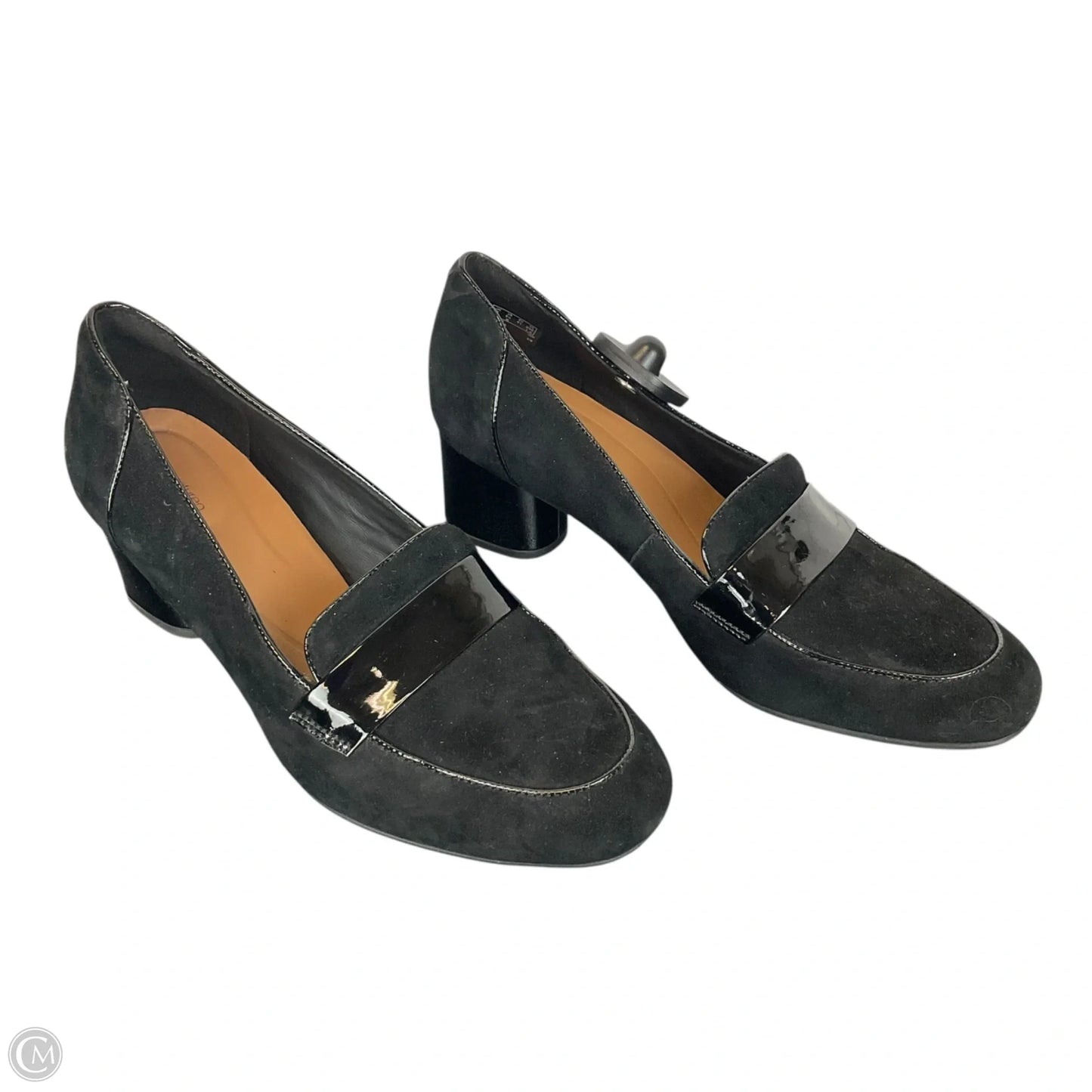 Shoes Heels Wedge By Clarks In Black, Size: 9.5