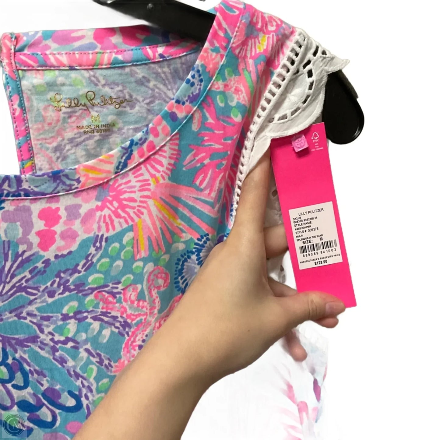 Romper Designer By Lilly Pulitzer In Pink, Size: M