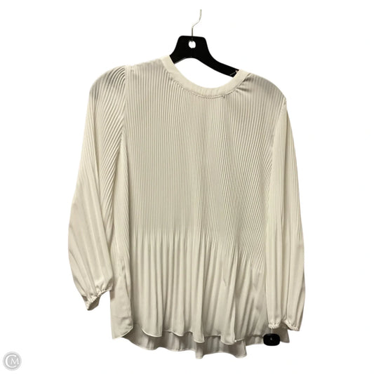 Top Long Sleeve By Adrianna Papell In White, Size: M
