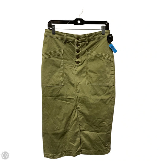 Skirt Maxi By Anthropologie In Green Denim, Size: 6