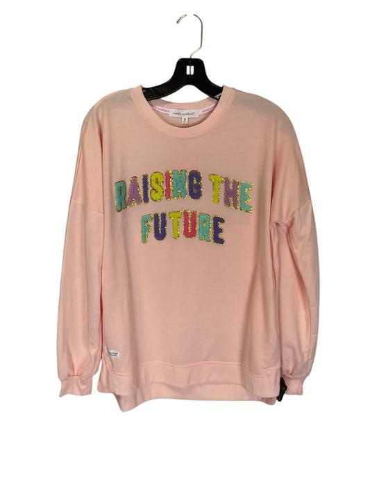 Top Long Sleeve By Simply Southern In Pink, Size: S