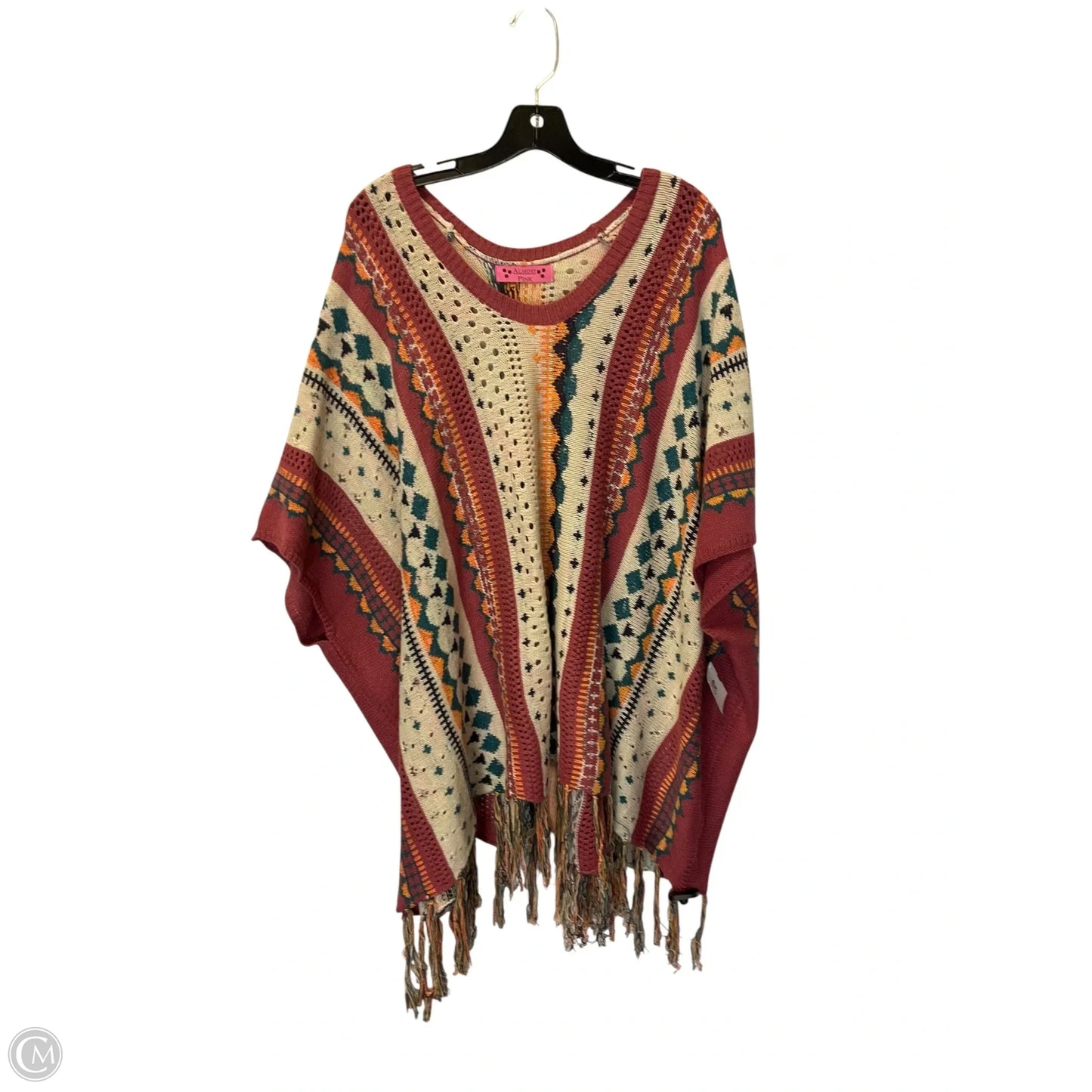 Poncho By Almost Pink In Multi-colored, Size: L