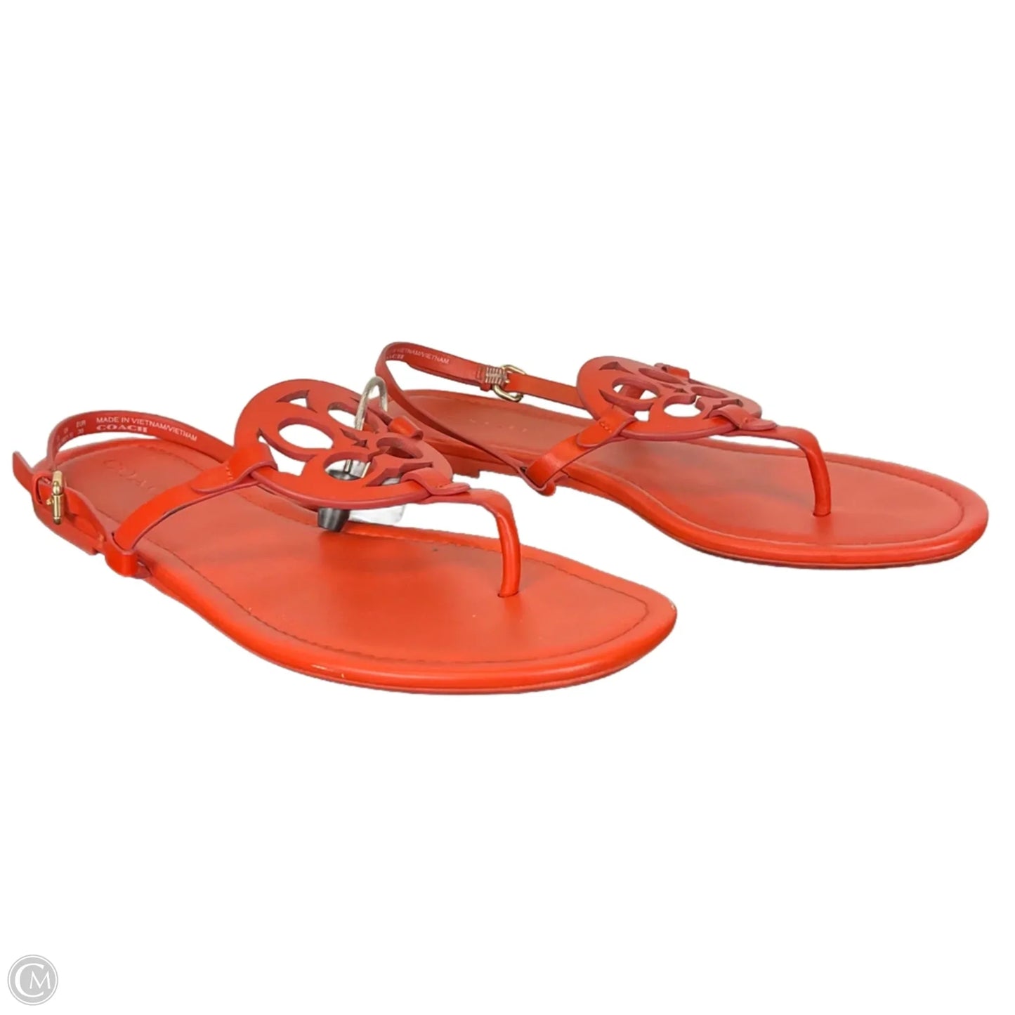 Sandals Designer By Coach In Orange, Size: 8.5