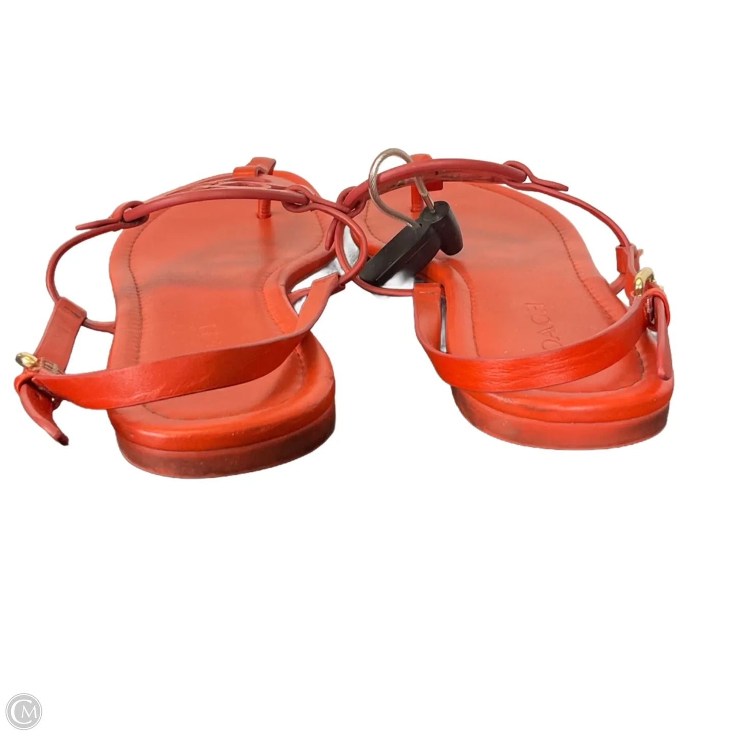 Sandals Designer By Coach In Orange, Size: 8.5