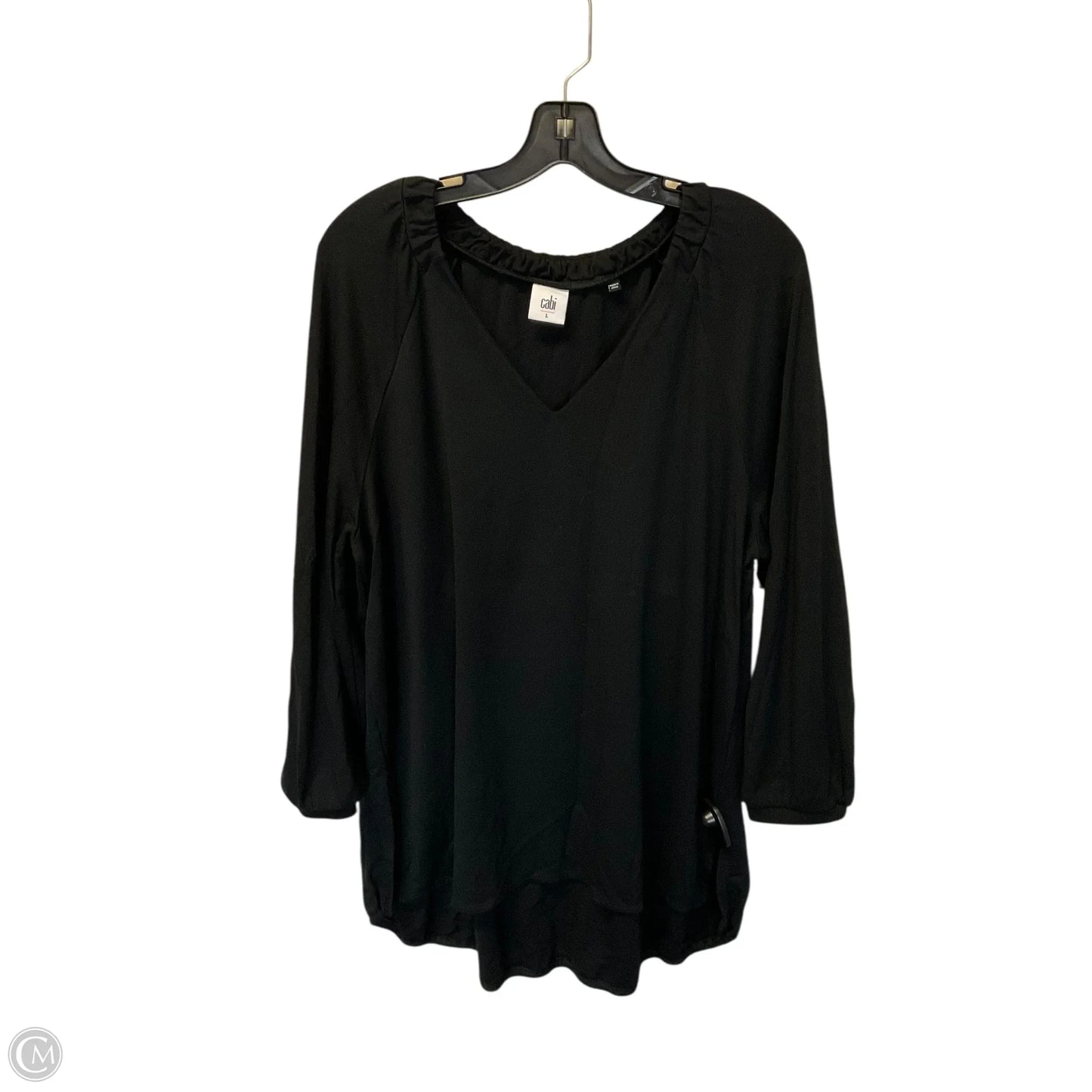 Top Long Sleeve By Cabi In Black, Size: L