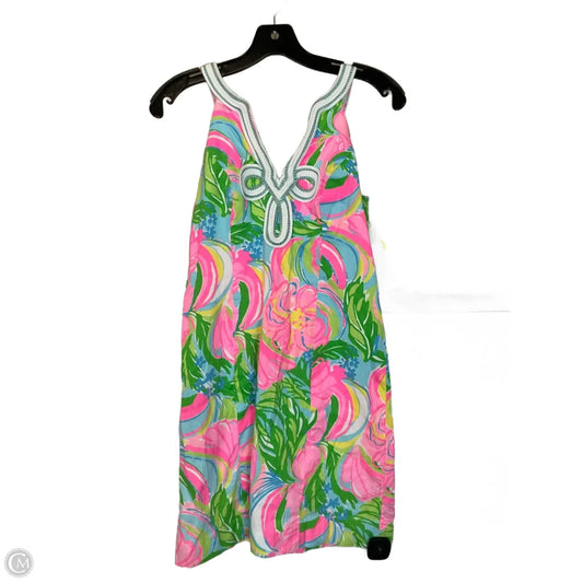 Dress Designer By Lilly Pulitzer In Blue & Green, Size: 0p