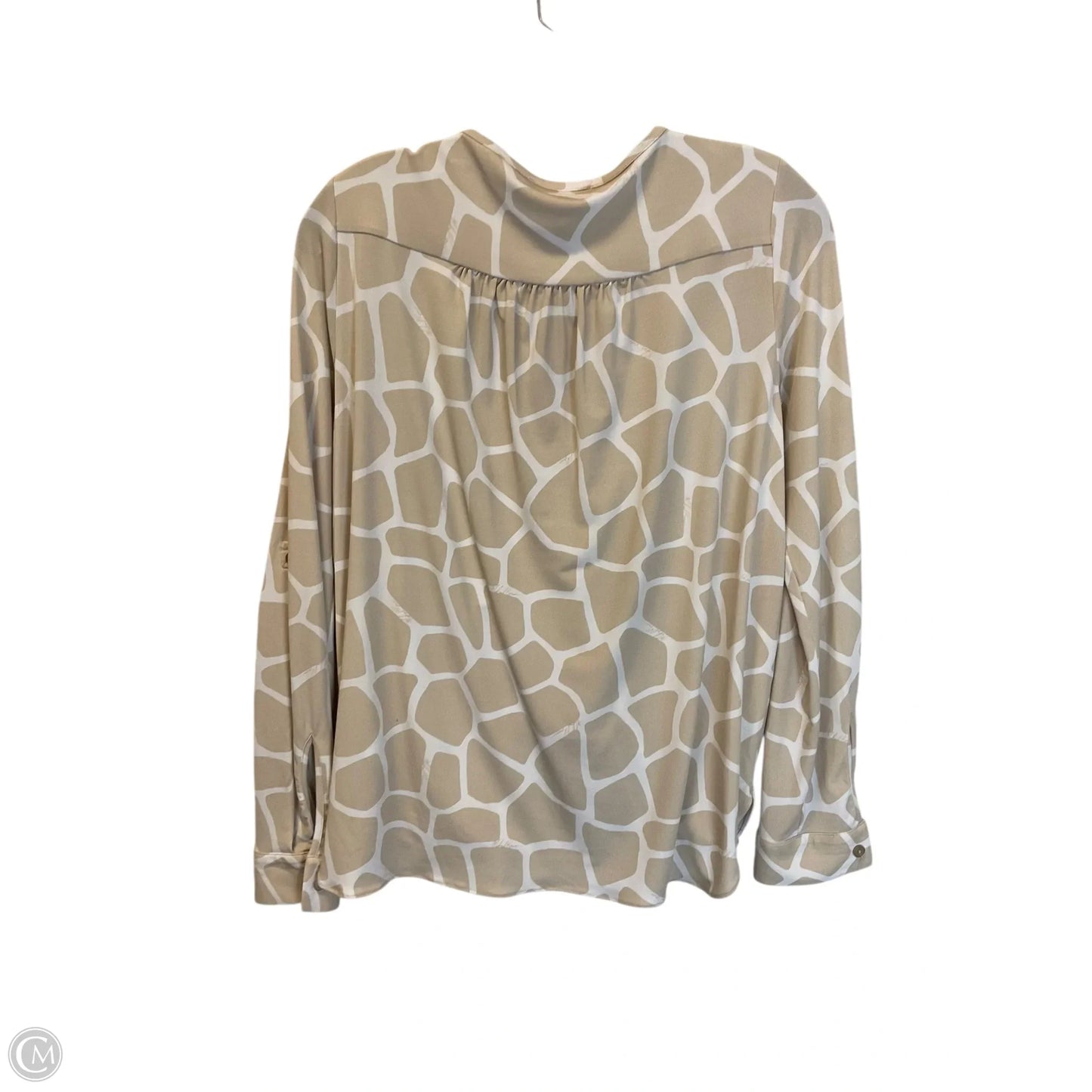 Top Long Sleeve By Michael By Michael Kors In Beige, Size: S