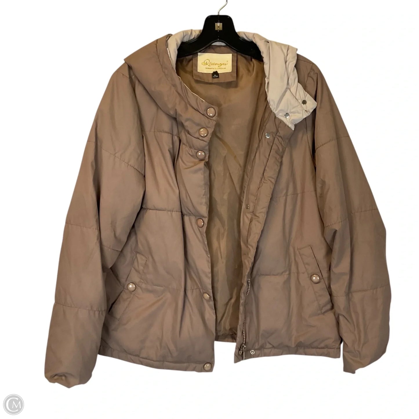Jacket Puffer & Quilted By Clothes Mentor In Tan, Size: Xl
