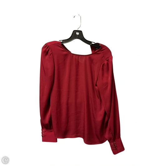 Top Long Sleeve By Express In Red, Size: Xs