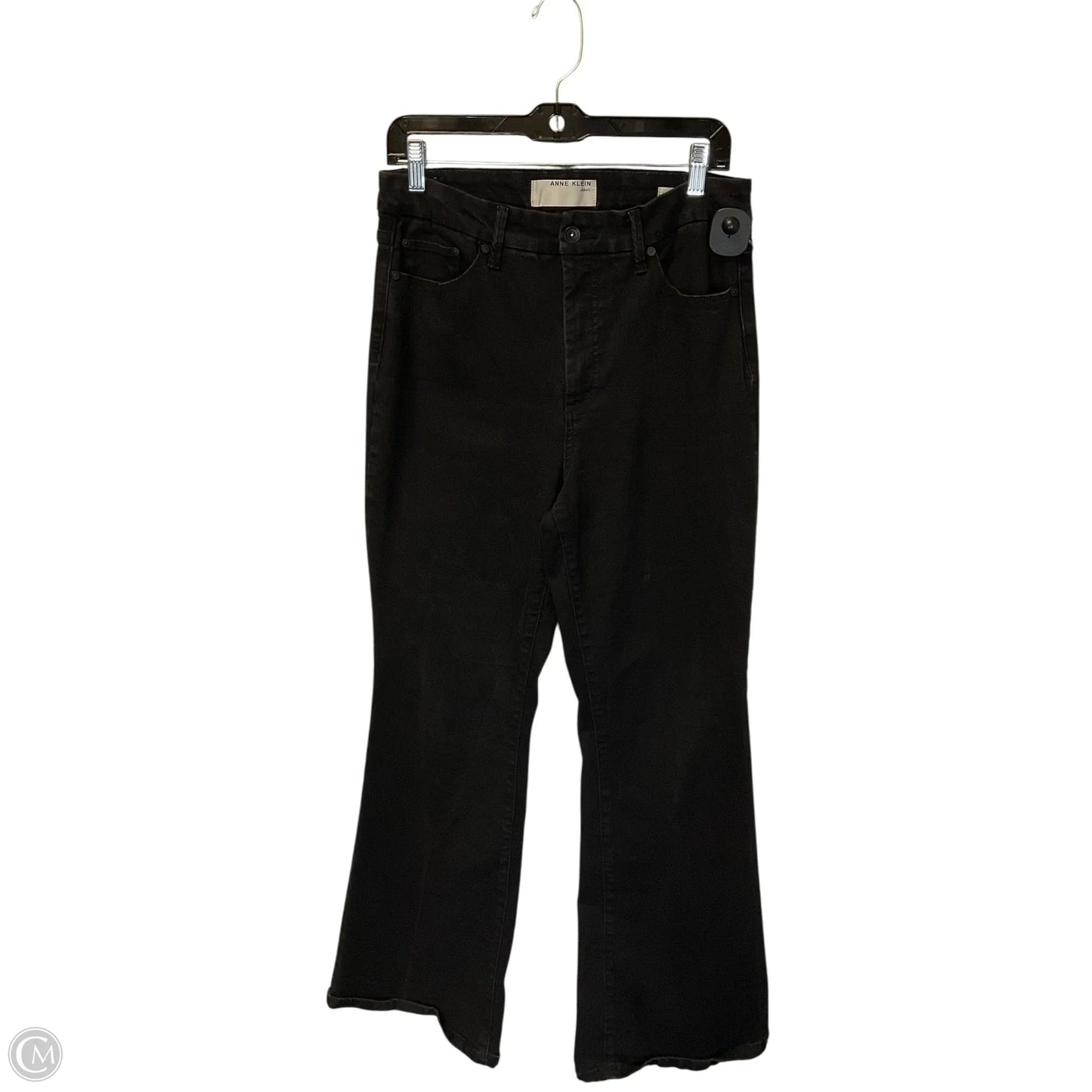 Jeans Flared By Anne Klein In Black Denim, Size: 10