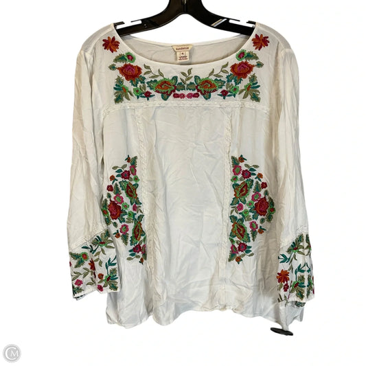 Top Long Sleeve By Sundance In White, Size: Xl