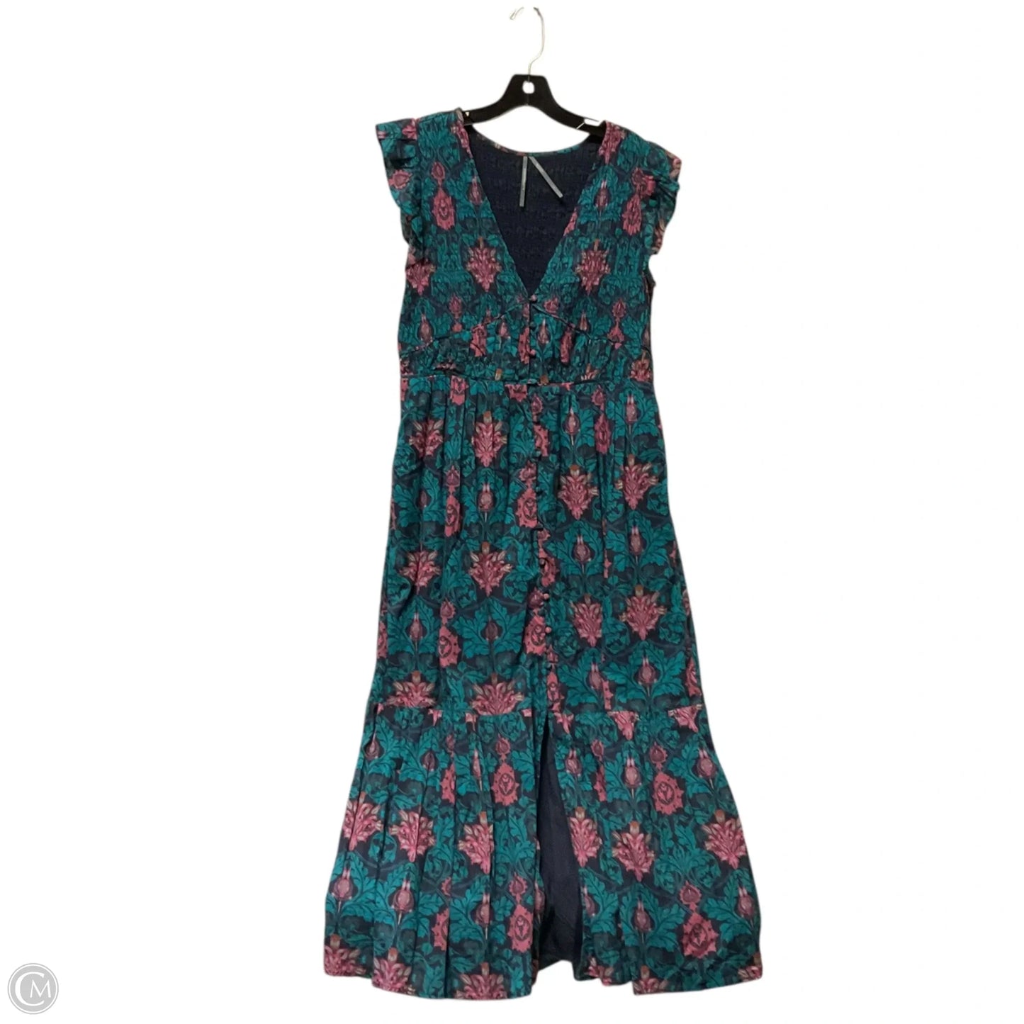 Dress Casual Maxi By Anthropologie In Teal, Size: L