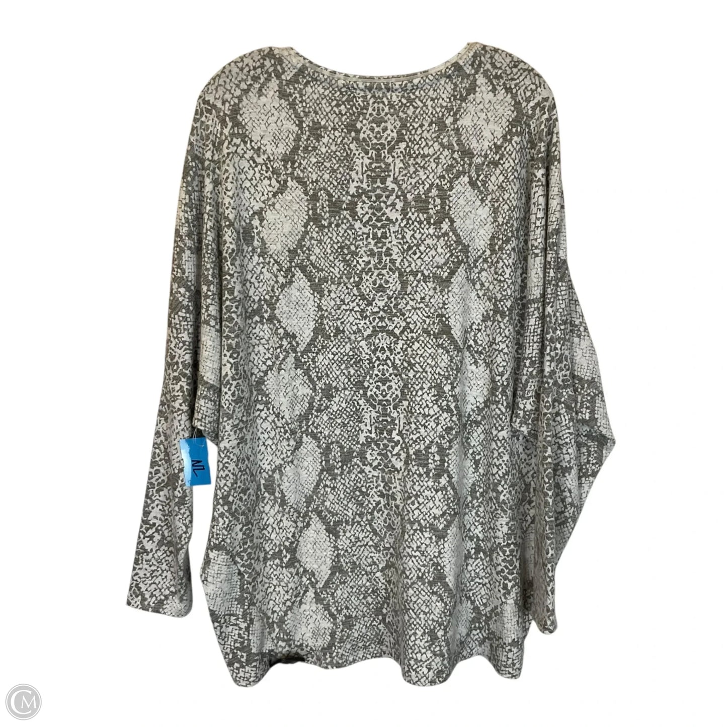 Top Long Sleeve By White House Black Market In Grey, Size: L