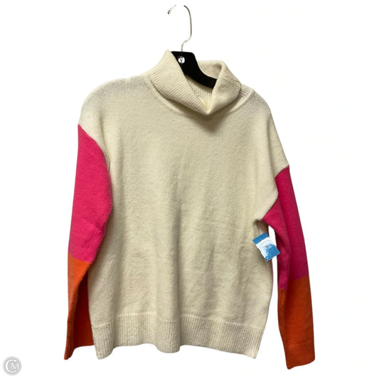 Sweater By Thml In Pink & White, Size: M