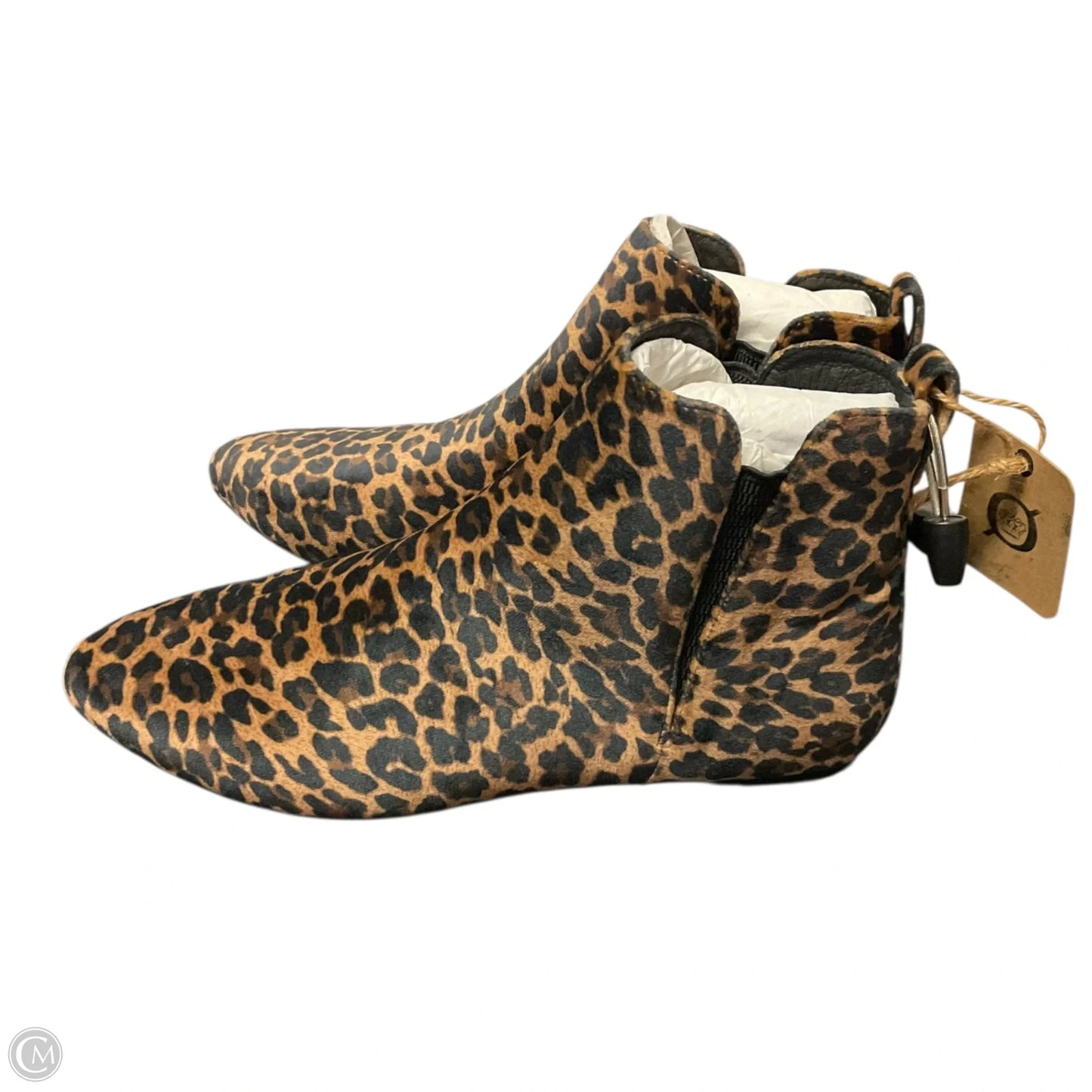 Boots Ankle Flats By Born In Animal Print, Size: 9