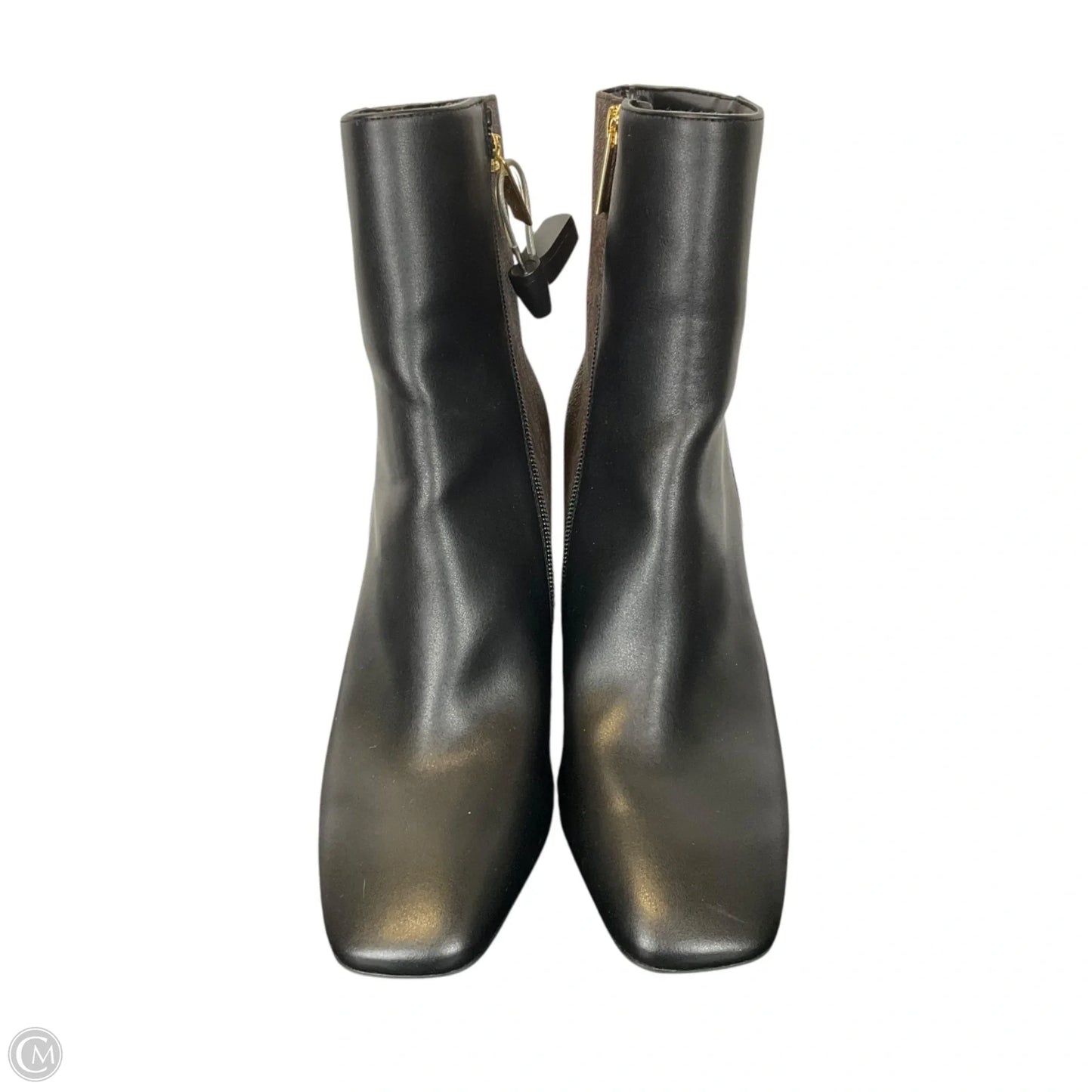 Boots Ankle Heels By Michael By Michael Kors In Black & Brown, Size: 9