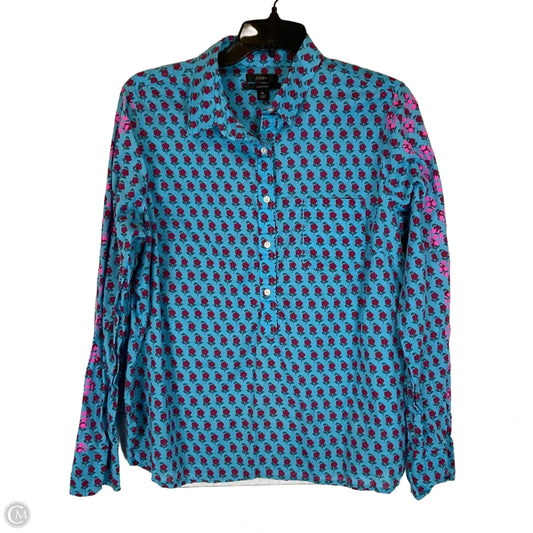 Top Long Sleeve By J. Crew In Blue, Size: Xl