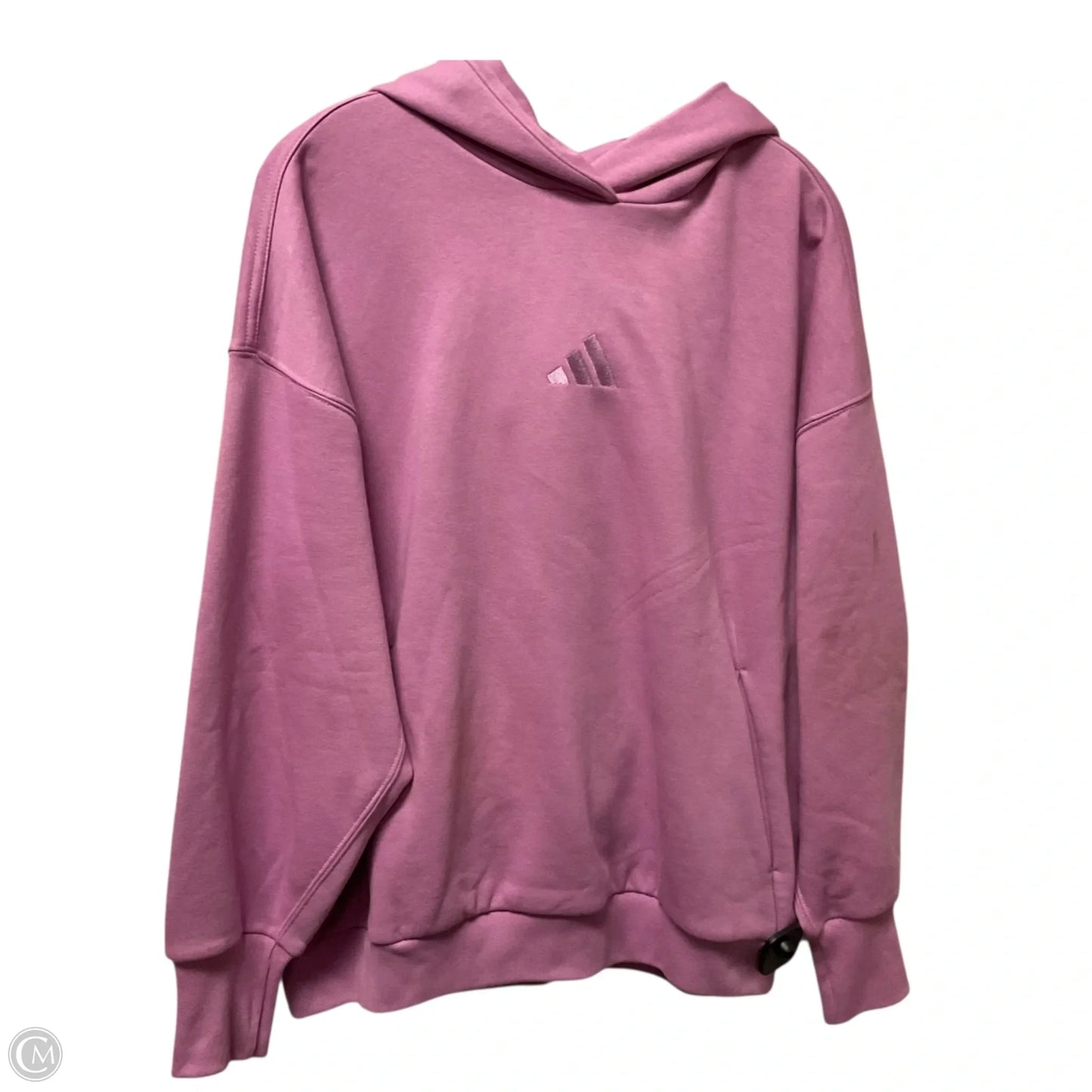 Sweatshirt Hoodie By Adidas In Purple, Size: L