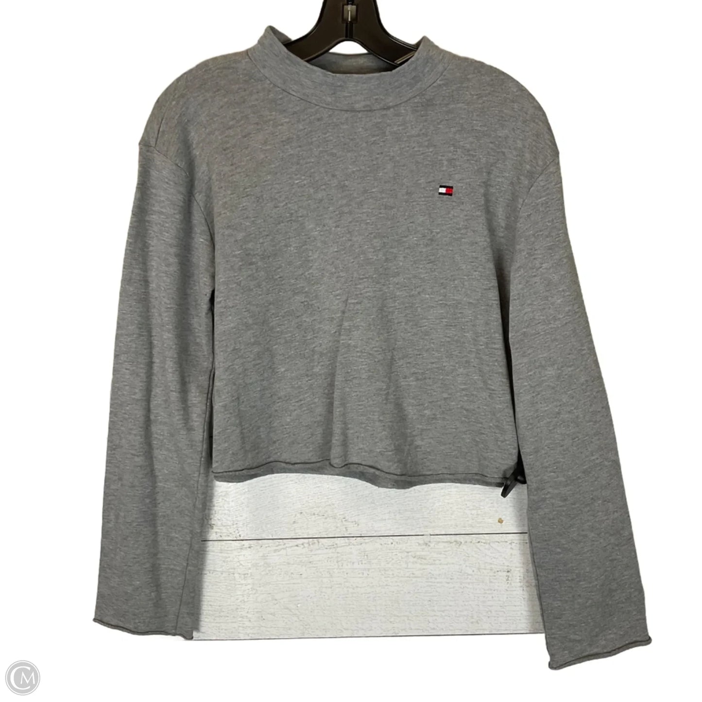 Top Long Sleeve Basic By Tommy Hilfiger In Grey, Size: M