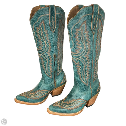 Boots Mid-calf Heels By Ariat In Teal, Size: 6
