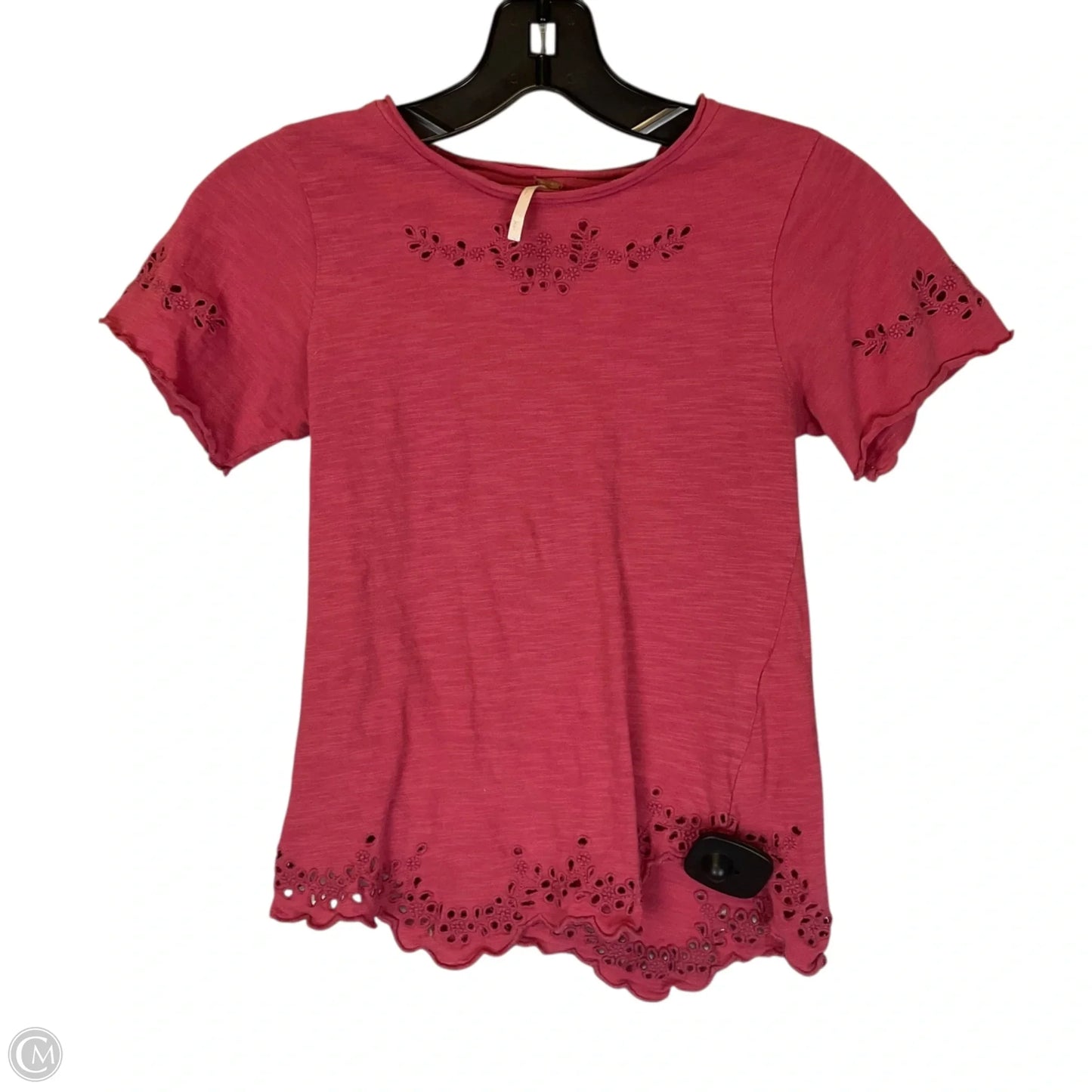 Top Short Sleeve By Free People In Pink, Size: Xs
